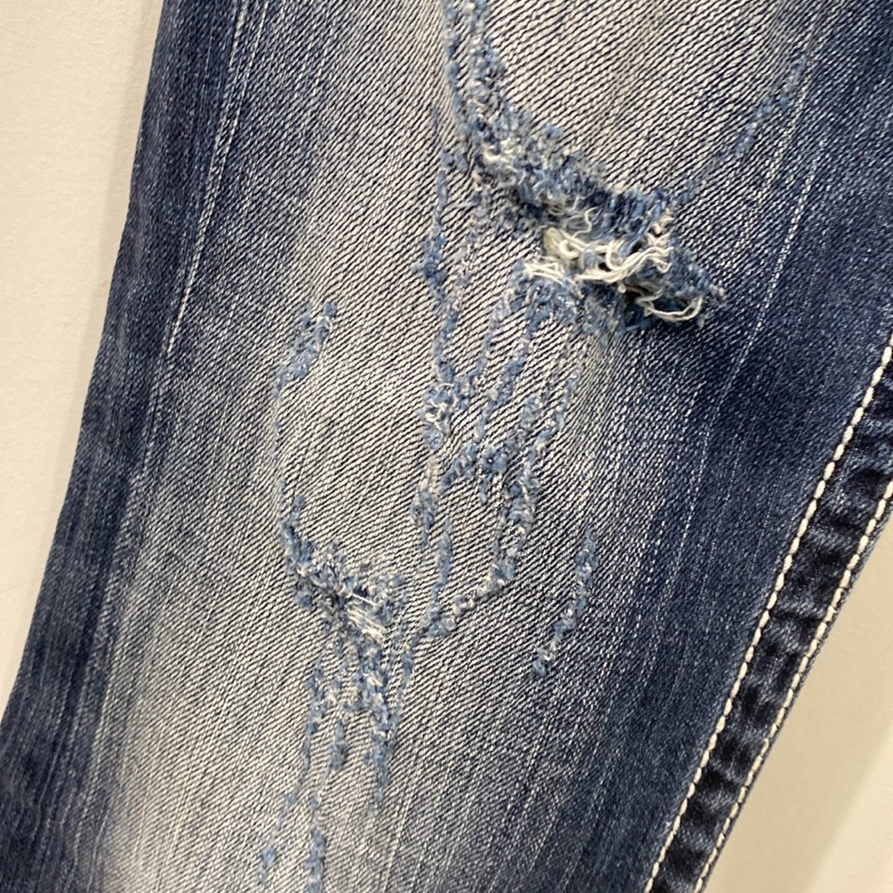 BKE Straight Leg Distressed Ripped Mid Rise Jeans 26 - Picture 7 of 15